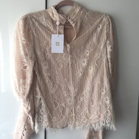 NWT Wayf Lace Blouse. Medium. - Picture 6 of 12